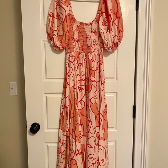 La Ligne Lola Shirred Silk Maxi Dress - Picture 3 of 5
